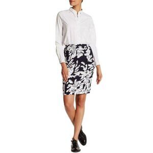 BOSS by Hugo Boss Veala Abstract Floral Pencil Skirt Size 8 $375